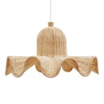 Scalloped Rattan Lampshade