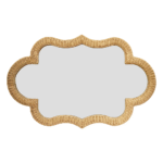 Wicker Quatrefoil Rattan Mirror
